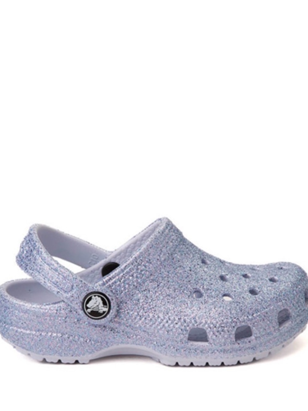 CROCS Kids Glitter Clogs - Iridescent Silver